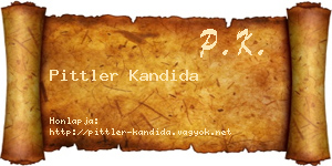 Pittler Kandida névjegykártya